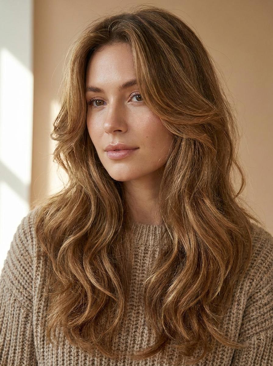 Lange Stufen mit Blowout - schöne Frisur für lange Haare
